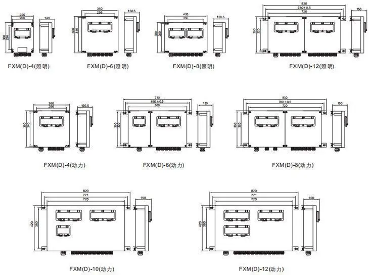 防水防尘防腐配电箱尺寸规格