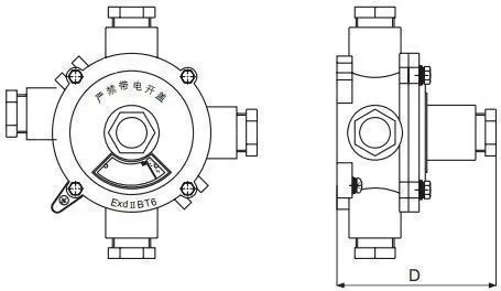 AH系列防爆接线盒IIB尺寸规格2